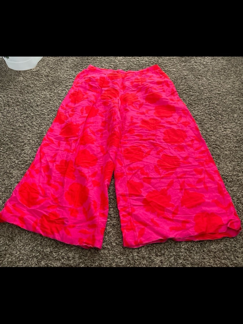 Kate Spade X target linen blend classic rose, high-rise, wide, leg pants large